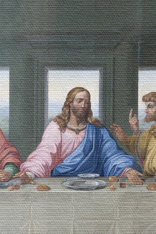 Harita Sepeti Duvar Örtüsü Halısı Son Akşam Yemeği Leonardo Da Vinci Kaliteli Kanvas Kumaş-4066-65 X 40