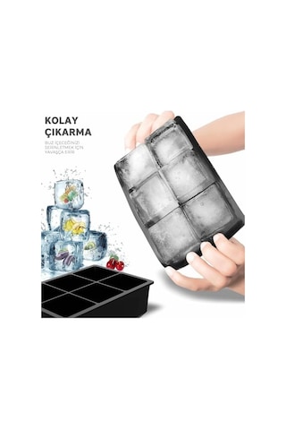 Buz Kalıbı Kare Çok Amaçlı Buz Küpü Kalıbı / / Kare Buz Küpü Kasesi 6 Bölmeli / Kolay Serbest Bırakma Kahve Çok Renkli