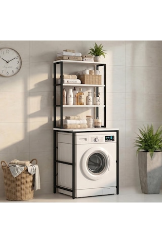 Kenzlife Çamaşır Kurutma Makinesi Dolabı Domaniç Byzsyh 180 070 60 Mat Suntalam Metal Siyah Boya