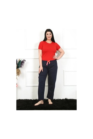 Mtm My The Mall Kadın Pamuklu Büyük Beden Alt Pijama Lacivert Lacivert