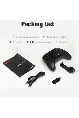 Xindoker Gamesir T4 Pro Rgb Işıklı Oyun Kolu - Windows/android/ios/switch Uyumlu, Programlanabilir Tuşlar, Mfi Oyun Desteği