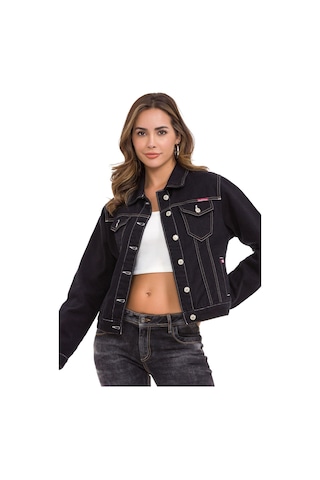 Wj212 Basic Kısa Kadın Jeans Ceket 001