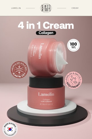 Lamelin Kolajen İçeren Büyük Boy Nemlendirici Krem Lamelin Collagen 4 in 1 Cream 100 ML