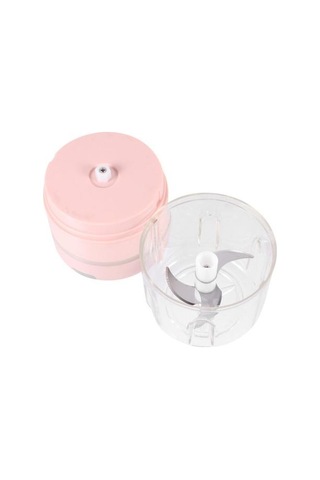 1 Adet 250 Ml Elektrikli Zencefil Sarımsak Kıyma Ev Sarımsak Basın Kırıcı Pembe Ahşap - Pudra