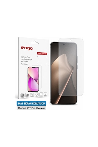 Xiaomi 15t Pro Mat Ekran Koruyucu Parmak İzi Bırakmaz