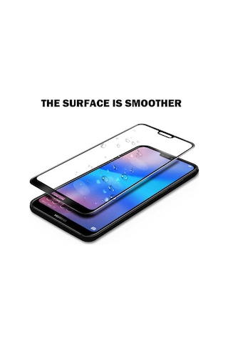 Huawei P20 Lite Zore Kenarları Kırılmaya Dayanıklı Cam Ekran Koruyucu