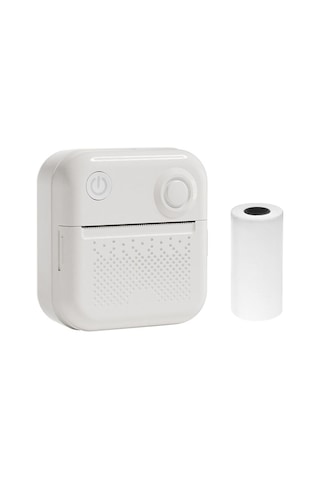 Yunboo D3 58mm Termal Yazıcı - Bluetooth, 200dpı, 1200mah Pil, Aı Portre, Çoklu Dil, Beyaz + 1 Adet Kağıt Rulo