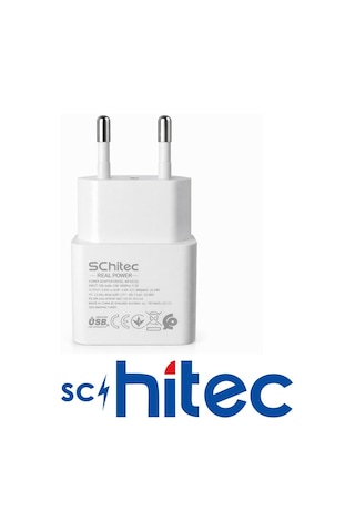 Schitec 25w Type-c Çıkışlı Hızlı Şarj Aleti Type-c To Type-c Kablolu Set Beyaz Sc005 1 Metre
