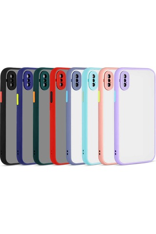 Apple Uyumlu iPhone Xs 5.8 Kılıf Zore Hux Kapak Pembe