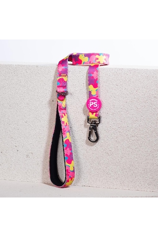 Pawstar Rosea Camouflage Leash Kedi Köpek Sevk & Gezdirme Kayışı Köpek Uzatma Tasması Pembe