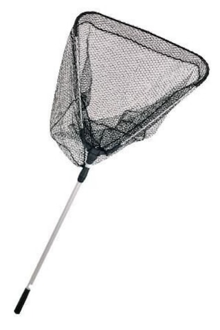 Powerex Üçgen 50x50 Katlanır İp Torlu Kepçe / 150cm Sap
