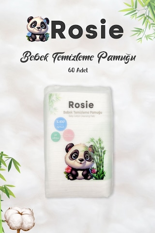 Rosie Doğal Bebek Temizleme Pamuğu 60'lı,