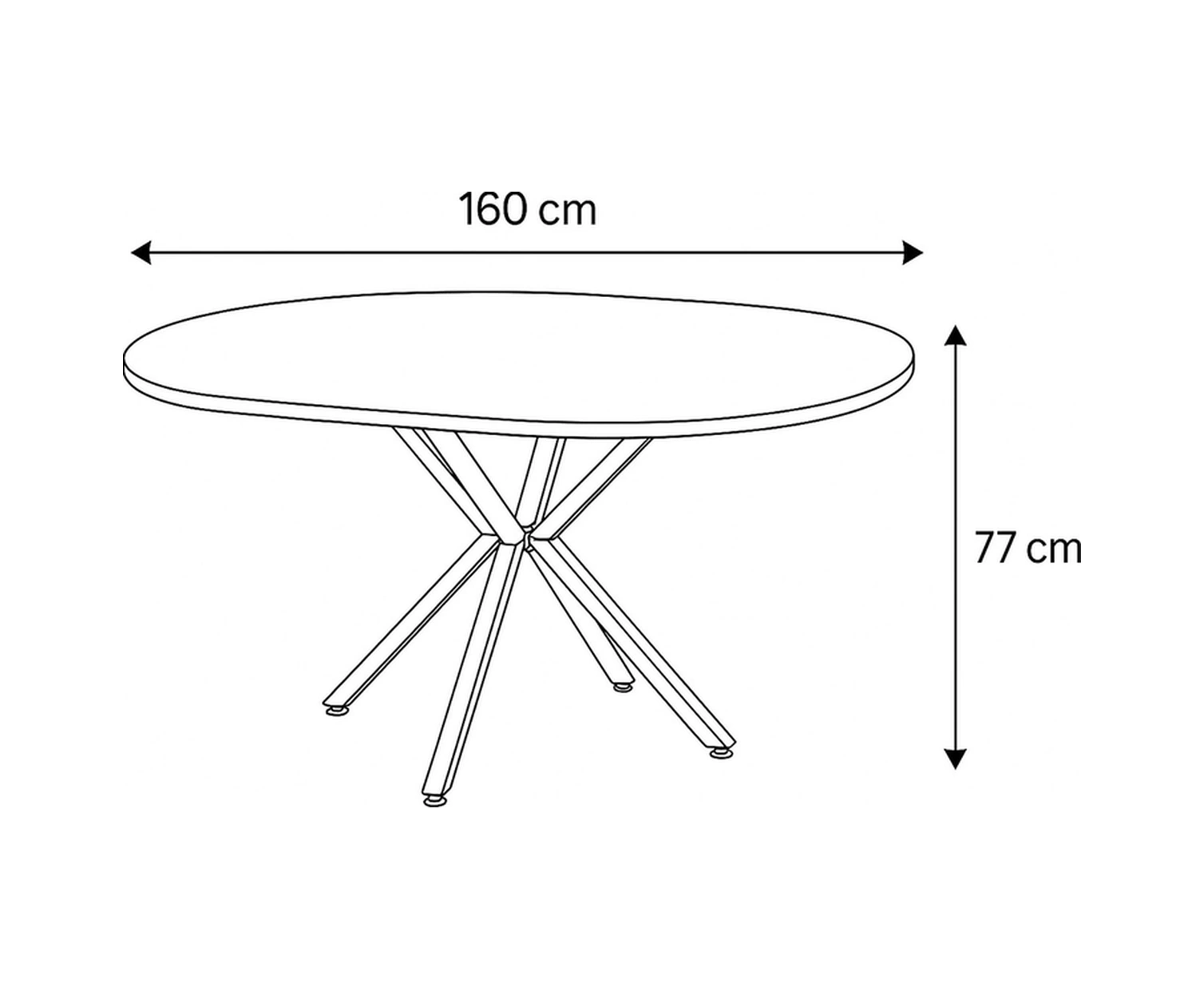 Dengema Zenit Plus Açılır Yuvarlak Masa Sandalyesiz Siyah Mermer, Siyah Ayak, Ø120 160 Cm Siyah Mermer - Siyah Ayak