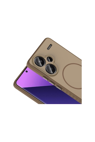 Teleplus Xiaomi Redmi Note 13 Pro Plus Kılıf Manyetik Şarj Özellikli Tea Olid Kapak