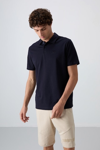 Tommy Life Lacivert Pamuklu Kalın Yumuşak Dokulu Standart Fit Basic Polo Yaka Erkek T-shirt - 88348 001