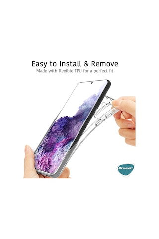 Microsonic Samsung Uyumlu Galaxy S22 Kılıf Transparent Soft