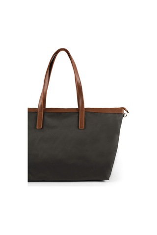 Faik Sönmez Suni Deri Detaylı Tote Bag Çanta Büyük W26cnt008 Uw26cnt00854 Haki