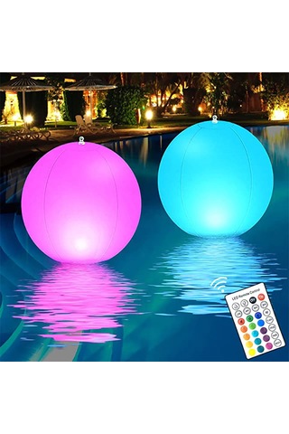 2 Adet Güneş Yüzen Top Havuz Işığı Rgbw Renk Değiştiren