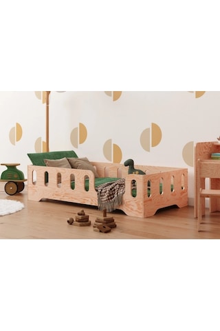 Montessori Yatak Doğal Ahşap Yatak Bebek Ve Çocuk Karyola Ahşap
