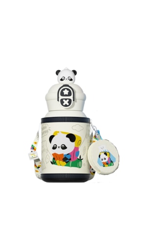 Eternal Luck 316 Paslanmaz Çelik Çocuk Termos Bardağı- Beyaz Panda