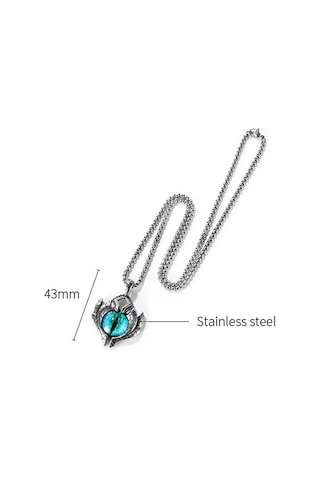 Sones 1926 Retro Demon Eyes Erkek Titanyum Çelik Kolye, Stil: Tek Kolye Çok Renkli