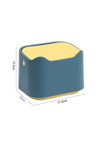 Tongxida 17,8x13x13,5cm Beyaz Pembe İtmeli Küçük Çöp Kovası Evcil Hayvan Kum Kabı Koku Önleyici Diğer