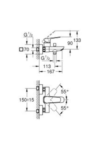 Grohe Cubeo Tek Kumandalı Banyo Bataryası - 1018132430 Siyah