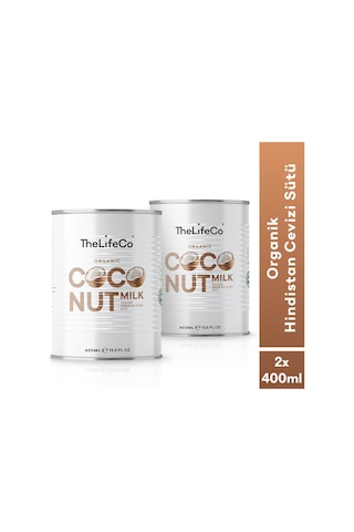 Thelifeco Organik Hindistan Cevizi Sütü 2 x 400 ML