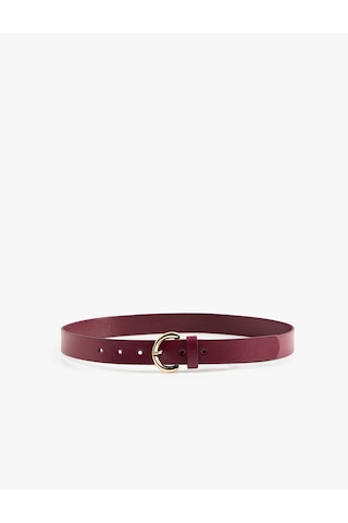 Koton Metal Toka Detaylı Suni Deri Kemer Bordo 7wak10045aa