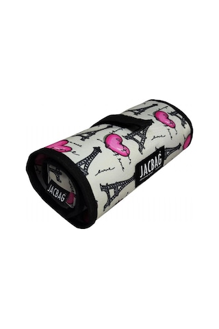 Jacbag Paris Senior Sanatsal Rulo Organizer Kalem Çantası Gri/Pembe - Kız Çocuk/Kadın Çok Renkli