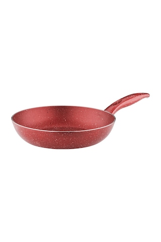 26 Cm Granit Tek Saplı Tava - Kırmızı Kırmızı