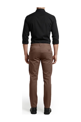 Deepsea Kahve Esnek Kumaş Slim Fit Beli Lastikli Günlük Spor Pantolon 2601070 Kahve
