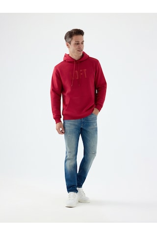 Regular Fit Erkek Sweatshirt Bordo