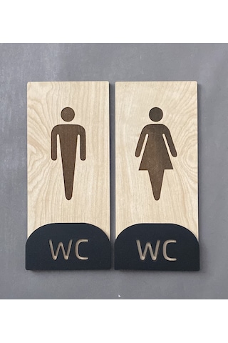 Meşe Serisi Natural Dikey WC Yönlendirme Seti