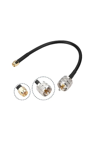 Zetiling Koaksiyel Kablo Hattı, 20 Cm Sma Pl259 Erkek - Uhf Pl259 Erkek Düz Rf Pigtail Koaksiyel Kablo