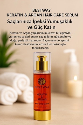 Bestway Kuaför Keratin Ve Argan Saç Serumu