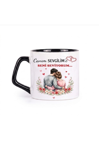 Kişiye Özel Sevgiliye Mesajlı Hediye Afilli Kupa Bardak Not Yazılabilir Romantik Tasarım Özel Hediye Fikri Beyaz