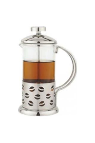 Yakut French Press 600 Ml Metal Kulplu Gümüş