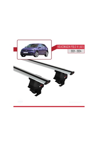 Volkswagen Polo Vı Ae1 2021 Ve Sonrası İle Uyumlu Ace-4 Ara Atkı Tavan Barı Gri