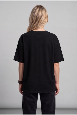 Black Nova Oversize Baskılı Unisex %100 Pamuk T-shirt Sedona Siyah