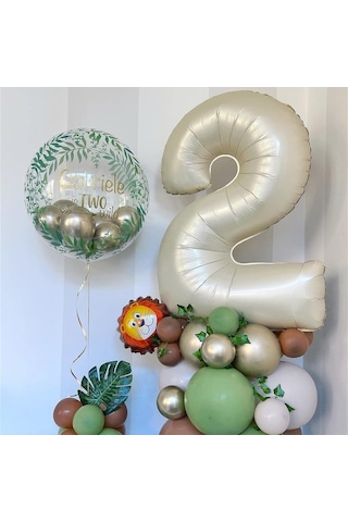 1 Rakam Krem Folyo Balon 34 İnç 76-82 Cm