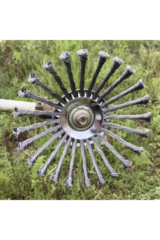 Tüm Benzinli Tırpanlara Uyumlu Örümcek Mantar Misina Başlık Ve Telli Fırça 2 Li Çim Kesici Set