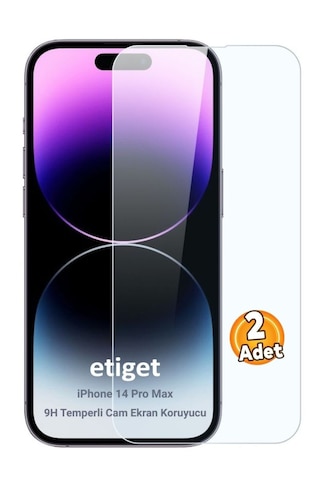 Apple Uyumlu iPhone 14 Pro Max Temperli 9h Cam Ekran Koruyucu 2 Adet