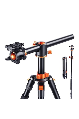 K&F Concept SA254T3 Profesyonel Deve Boynu Tripod 191 CM (T254A4+BH-28L)