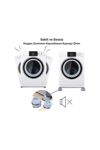 Çamaşır Makinesi Titreşim Önleyici Kauçuk Ayak Pedleri Çamaşır Makinesi Stoper 4'lü Set Gürültü Engelleyici