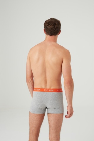 U.S. Polo Assn. Erkek Gri Melanj - Lacivert 2 Li Boxer 80362 Gri