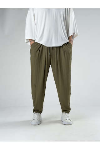 Cocopelli Bürümcük Haki Erkek Pileli Jogger Pantolon Coc3192