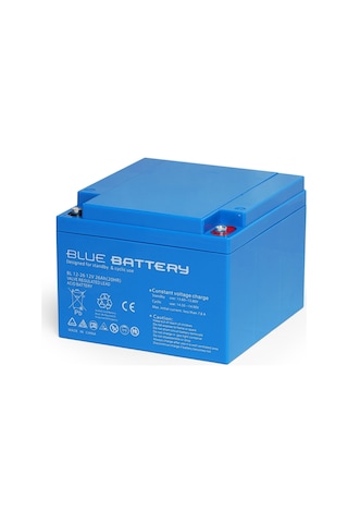 Blue Battery 12 V 26 Amper Bakımsız Kuru Akü Ups Aküsü