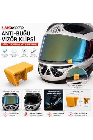 Lnsmoto Kask Vizör Havalandırma Klipsi Anti Buğu Aparatı Motosiklet Kask Vizör Aralayıcı