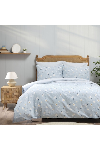 Sarah Anderson Daisy Mint %100 Pamuk Çift Kişilik Nevresim Yastı Mint